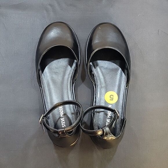 BRAND NEW STEVE MADDEN JKLAIR D'ORSAY ADJUSTABLE BUCKLE ANKLE STRAP FLAT SHOE - Picture 5 of 16